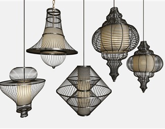 东南亚风格灯具电器设备3D模型探索 融合传统与现代的设计魅力